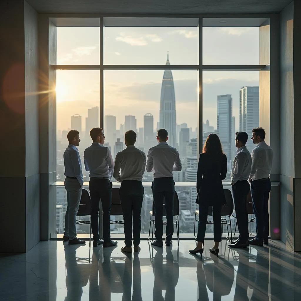 Equipe da FinBrasil Consultoria reunida em escritório moderno